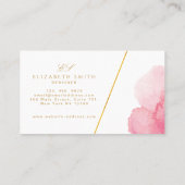 Coral Peach Wasserfarbe Moderne Loyalität Visitenkarte (Rückseite)