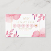 Coral Peach Wasserfarbe Moderne Loyalität Visitenkarte (Vorderseite)