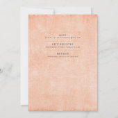 Coral Peach Wedding Instant Digital Download Einladung (Rückseite)
