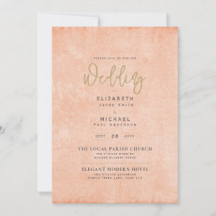 Coral Peach Wedding Instant Digital Download Einladung