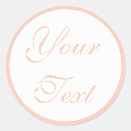 Coral/Peach Wedding Umschlag Aufkleber mit benutze (Vorderseite)