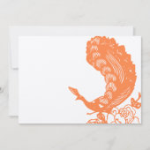 Coral Peacock Roaring 20er Hochzeitseinladungen Einladung (Vorderseite)