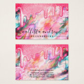 Coral Pearl Opal Glitzer Tropfen Bracelet Display (Vorne & Hinten)