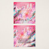 Coral Pearl Opal Glitzer Tropfen Earring Display (Vorne & Hinten)