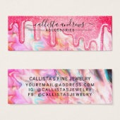 Coral Pearl Opal Glitzer Tropfen Verdienst Display (Vorne & Hinten)