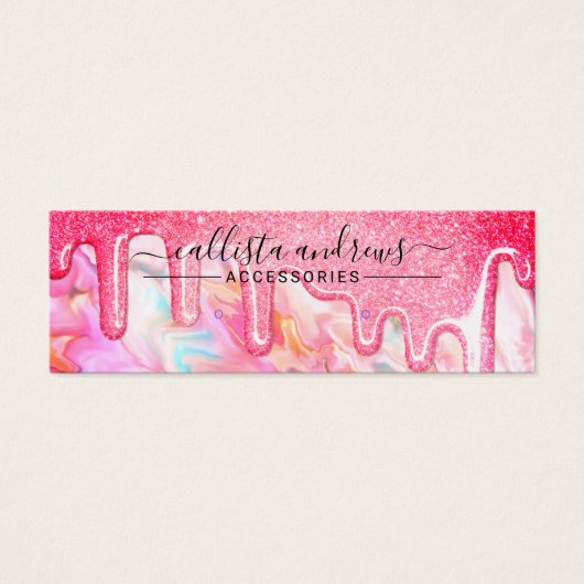 Coral Pearl Opal Glitzer Tropfen Verdienst Display (Vorderseite)