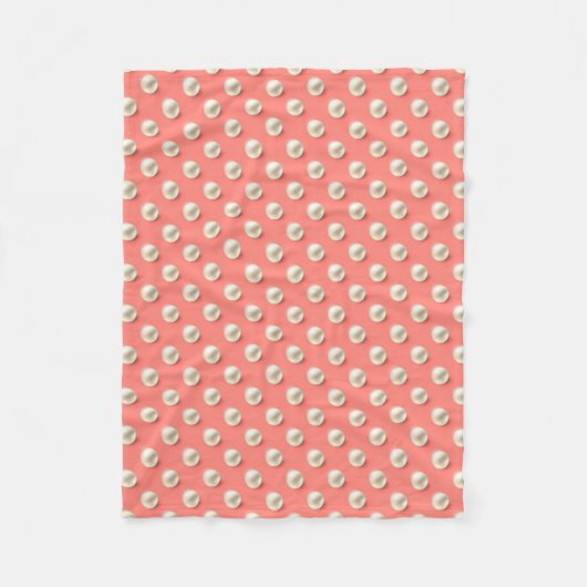 Coral & Pearls Elegant Soft Throw Blanket Fleecedecke (Vorderseite)