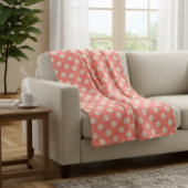 Coral & Pearls Elegant Soft Throw Blanket Fleecedecke