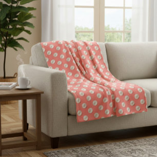 Coral & Pearls Elegante weiche Wurfdecke Fleecedecke
