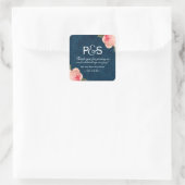 Coral Peonie und Marine bevorzugen Stickers (Tasche)