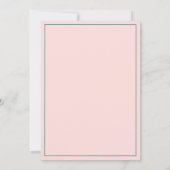 Coral pink aquamarine Kolibri Blumendusche Einladung (Rückseite)