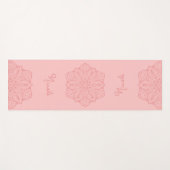 Coral Pink Beautiful Mandala With Custom Name Yogamatte (Vorderseite (Horizontal))