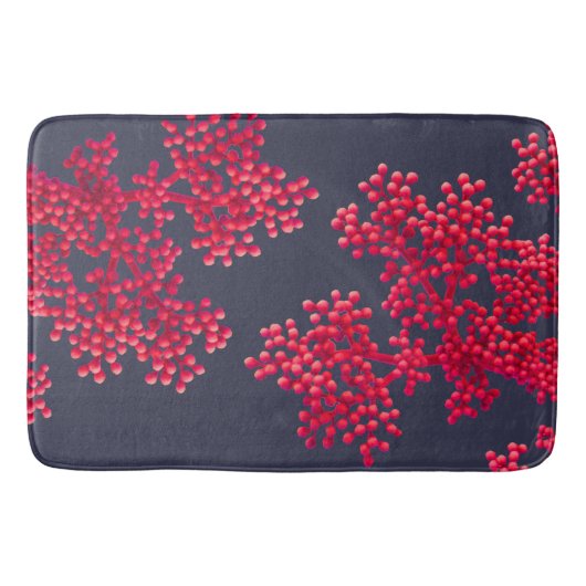 Coral Pink Blume Buds Badematte (Vorderseite)