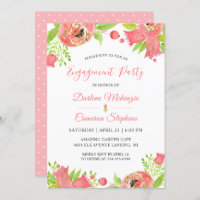 Coral Pink Blume Spring Garden Engagement Party
