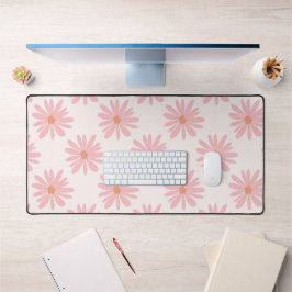 Coral Pink BOHO Daisy Muster floral Schreibtischunterlage