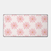 Coral Pink BOHO Daisy Muster floral Schreibtischunterlage (Vorderseite)