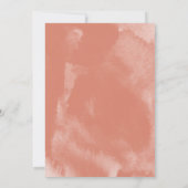 Coral Pink Boho Wasserfarbe Save the Date (Rückseite)