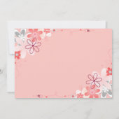 Coral Pink BRAUTPARTY mit FOTO Einladung (Rückseite)