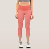 Coral Pink Capri Leggings (Vorderseite)