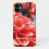 Coral Pink Dahlia Blume Case-Mate iPhone Hülle (Rückseite)