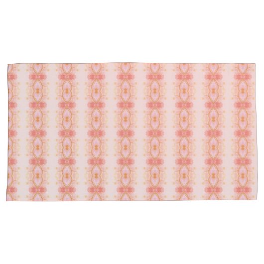 Coral Pink Gemusterte PIllow Hüllen Kissenbezug (Vorderseite-Rechts)