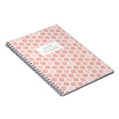 Coral Pink Geo Hexagon Muster Notizblock (Rechte Seite)