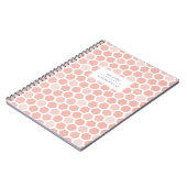 Coral Pink Geo Hexagon Muster Notizblock (Linke Seite)
