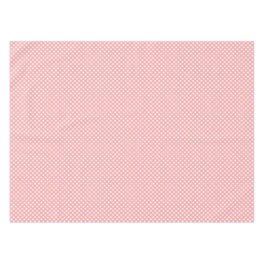 Coral Pink Gingham Pattern Tischdecke (Vorderseite (Horizontal))