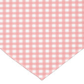 Coral Pink Gingham Pattern Tischdecke (Schrägansicht)