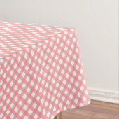 Coral Pink Gingham Pattern Tischdecke (Beispiel)