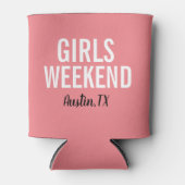 Coral Pink Girls Weekend kann kühlen Dosenkühler (Vorderseite)