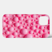 Coral Pink Glossy Bubbles iPhone Case Art (Rückseite (Horizontal))