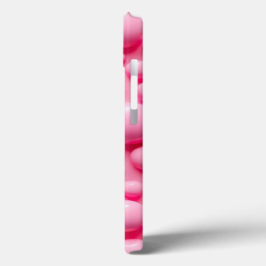 Coral Pink Glossy Bubbles iPhone Case Art (Rückseite / Links)
