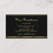 Coral Pink Green Ombre Glitzer Initials Gold Black Visitenkarte (Rückseite)