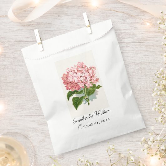 Coral Pink Hydrangea Gastgeschenk Hochzeit Bag Geschenktütchen (Ausgeschnitten)