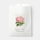 Coral Pink Hydrangea Gastgeschenk Hochzeit Bag Geschenktütchen (Vorderseite)