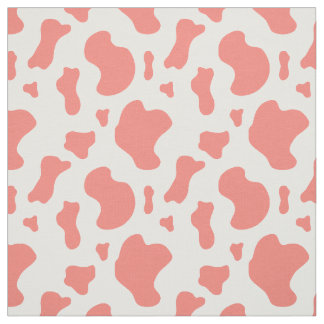 Coral Pink Kuh Print Stoff