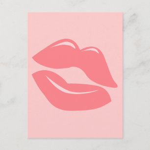 CORAL PINK LUSCIOUS KISS LIPS SCHINKEN LIPGLOSS BE POSTKARTE