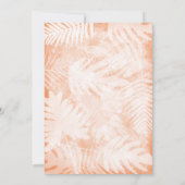 Coral Pink Malibu Blue Tropical Wedding Einladung (Rückseite)