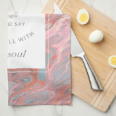 Coral Pink Marble Christlich Hymne Küchentuch (Viertel Falte)