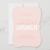 Coral Pink Moderne Galentine Party Einladung (Vorderseite)