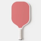 Coral Pink Monogram Initial Girly Classic Crest Pickleball Schläger (Rückseite)