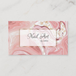 Coral Pink Nail Artist Agate Wirbel Visitenkarte