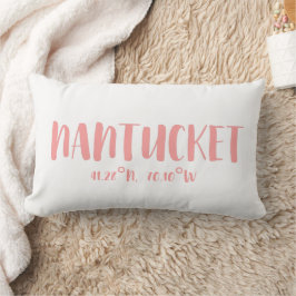 Coral Pink Nantucket Coordinates Beach House Lendenkissen