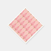 Coral Pink Ombre Moderner Weihnachtsbaum Serviette (Ecke)