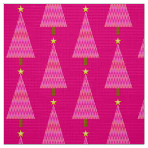 Coral Pink Ombre Moderner Weihnachtsbaum Stoff