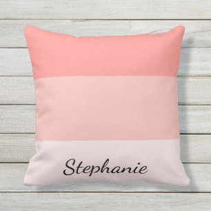 Coral Pink Ombre Personalisiert Kissen