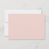 Coral Pink Orange Blush Floral Wedding RSVP Card (Rückseite)