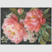 Coral Pink Peony Blume Decoupage Seidenpapier (Vorderseite)