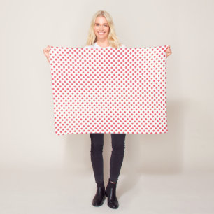 Coral Pink Polka Dots by Shirley Taylor Fleecedecke